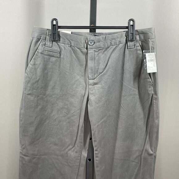 NEW Gap Pants Womens 8 gray chino aubrey classic preppy vintage - Picture 2 of 12